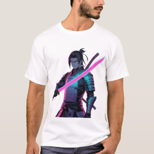 T-shirt Anime Cyberpunk Samurai