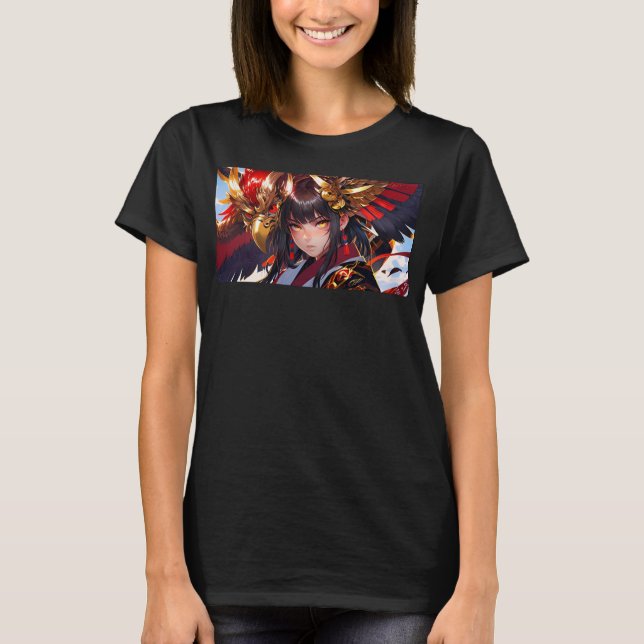 T-shirt Anime d'aigle doré Tangu pour femmes (Devant)