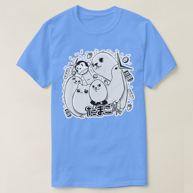 T-shirt Anime de chien d'oeuf (Design devant)