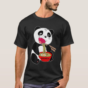 T-shirt Anime de nouilles de panda et de nouilles japonais