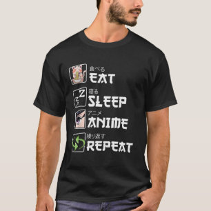 T-shirt Anime De Sommeil Anime Répéter, Anime Manga S Ca