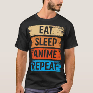 T-shirt Anime de sommeil de manger répéter