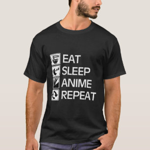 T-shirt Anime de sommeil de manger répéter
