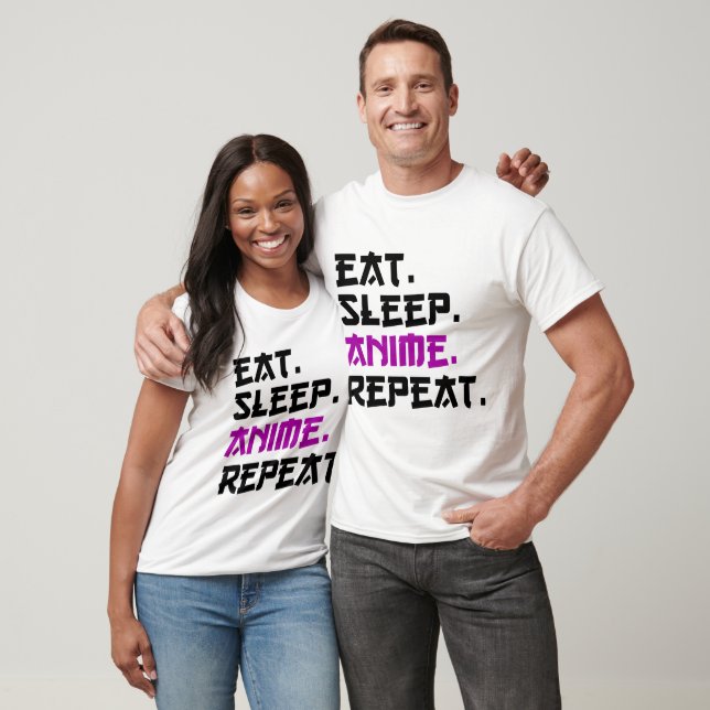 T-shirt Anime de sommeil de manger répéter (Unisexe)
