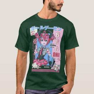 T-shirt Anime Demon Girl Japanese Aesthetic Waifu Oni Girl