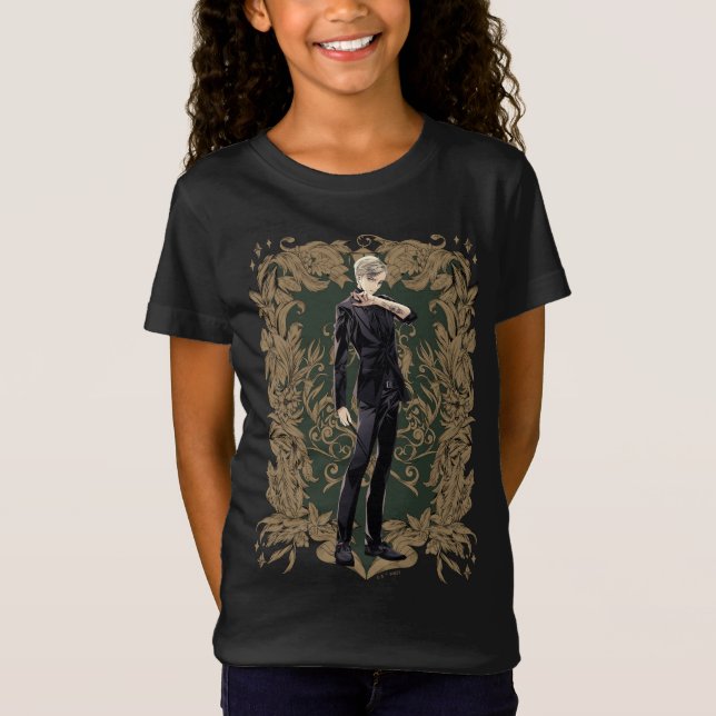 T-Shirt Anime Draco Malfoy Cadre Ornate (Devant)