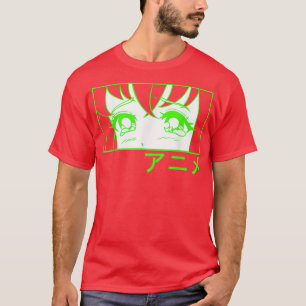 T-shirt Anime en japonais, motif de manga, série vert visa