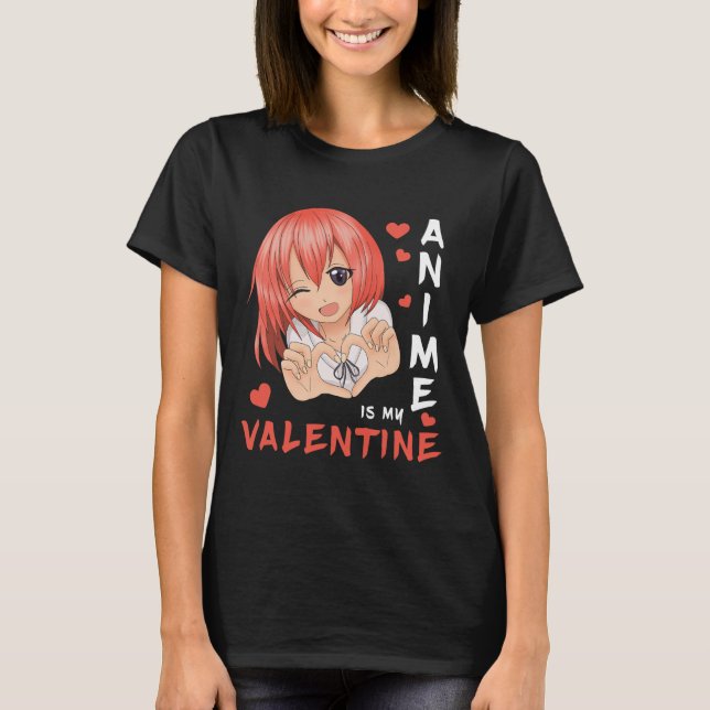 T-shirt Anime Est Ma Valentine Japon Anime Girl 1 (Devant)