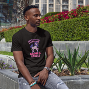 T-shirt Anime Et Chevaux Mignons