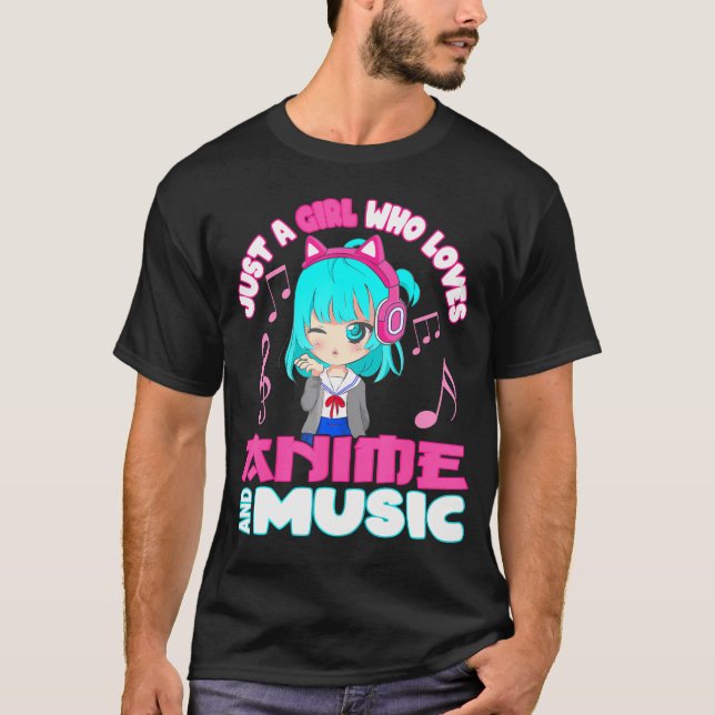 T-shirt Anime Et Musique Fille Pour N Chibi Funny (Devant)
