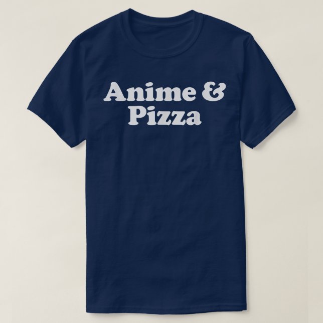 T-shirt Anime et Pizza Kawaii  (Design devant)