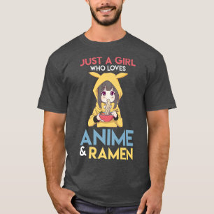 T-shirt Anime et Ramen Girl Manga Kawaii