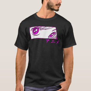 T-shirt Anime Eyes Anime En Caractères Japonais Pour Les F