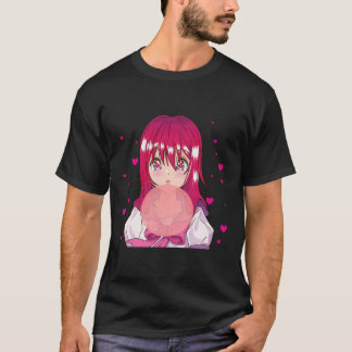 T-shirt Anime fille souffler bulle japonaise esthétique Ot