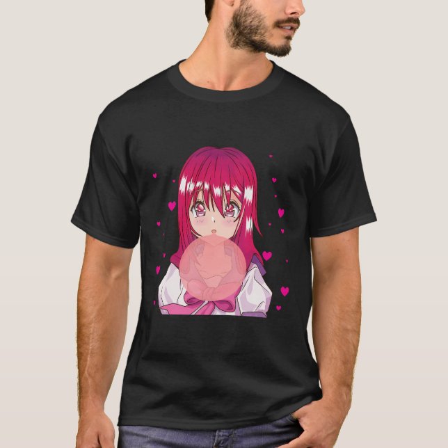 T-shirt Anime fille souffler bulle japonaise esthétique Ot (Devant)