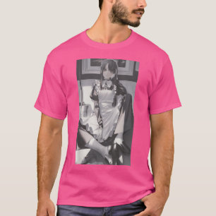 T-shirt Anime Girl Aesthetic Japanese Waifu Maid Kawaii Ot