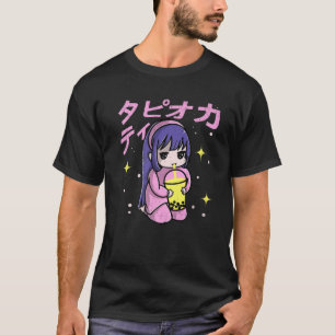 T-shirt Anime Girl Boba Bubble Tea Cute Girls Cadeau Adult
