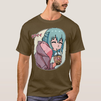 T-shirt Anime Girl Bubble Tea Manga Axolotl Japon