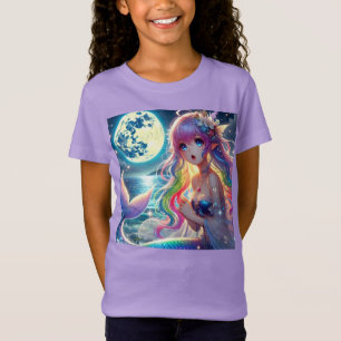 T-Shirt Anime Girl chanter Moonlight Pixie Rainbow Mermaid
