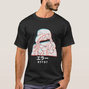 T-shirt Anime Girl Erreur Glitch esthétique Japonais Manga