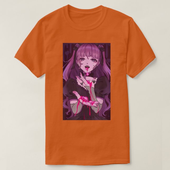 T-shirt Anime Girl Kawaii Waifu Aesthetic Japanese Otaku 1 (Design devant)