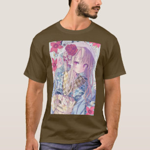 T-shirt Anime Girl Kawaii Waifu esthétique japonaise Manga