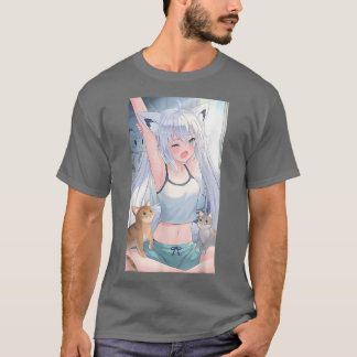 T-shirt Anime Girl Kawaii Waifu esthétique japonaise Otaku