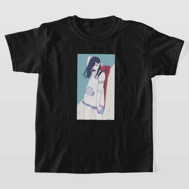 T-shirt Anime Girl Lofi Aesthetic Retro 90s Waifu Japanese (Poser)