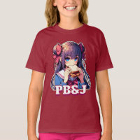 Anime Girl mangeant un sandwich PB&J