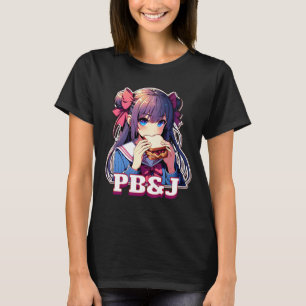 T-shirt Anime Girl mangeant un sandwich PB&J