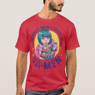 T-shirt Anime Girl Manger Ramen Hommes Drôle Nourriture
