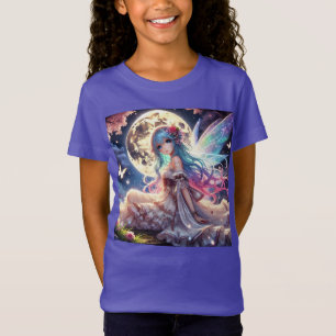 T-Shirt Anime Girl Moon Fairy Princesse dans le jardin