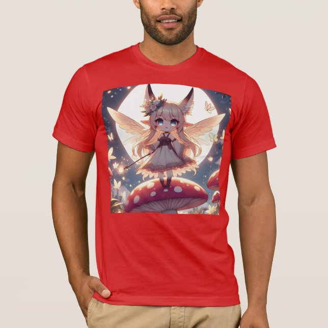 T-shirt Anime Girl Pixie Hippie Lune Fée (Devant)