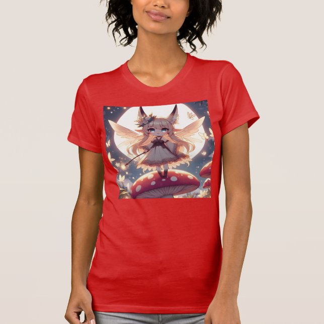 T-shirt Anime Girl Pixie Hippie Lune Fée (Devant)