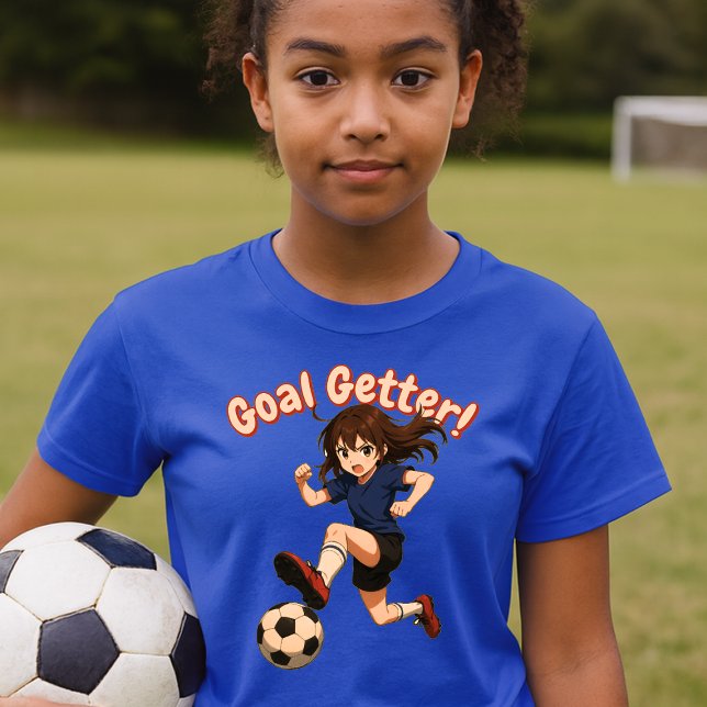 T-shirt Anime Girl Soccer Player Goal Getter (Créateur téléchargé)
