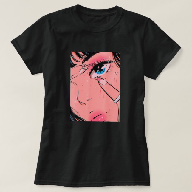 T-shirt Anime Girl Vaporwave Egirl esthétique japonaise Ot (Design devant)
