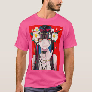 T-shirt Anime Girl Waifu japonais esthétique Kawaii Otaku