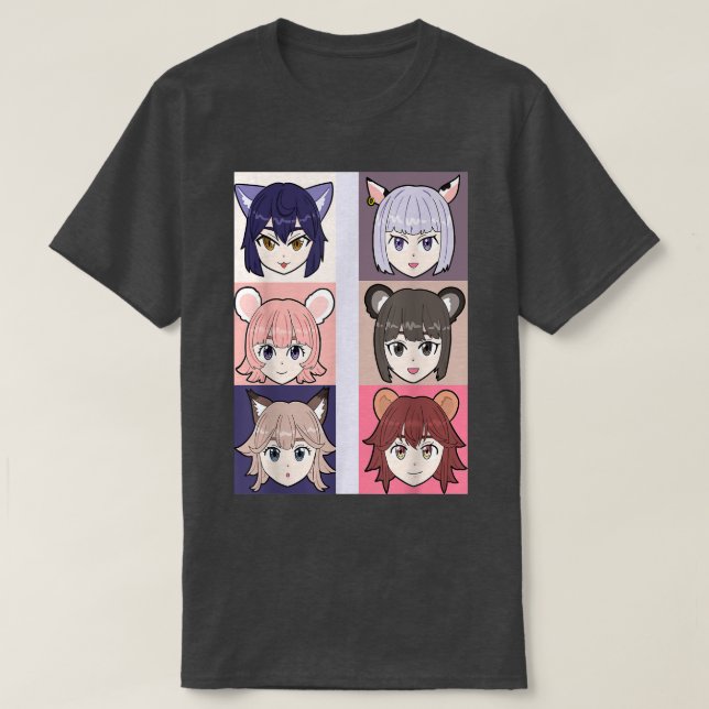 T-shirt Anime Girls Cadeaux Manga Fans Japonais Culte popu (Design devant)