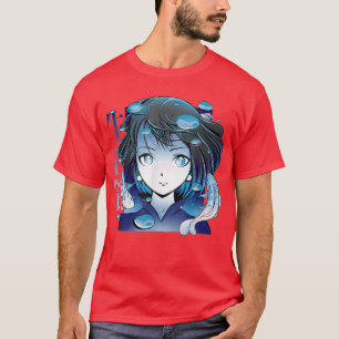 T-shirt Anime Girls Koi Fish Japon Cadeaux Comic Girl92