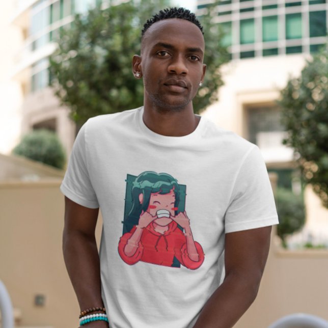 T-shirt Anime Glitch Girl (Créateur téléchargé)