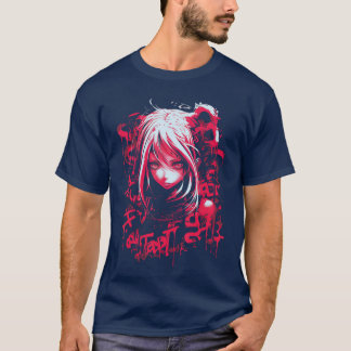 T-shirt Anime Goth Girl Japanese Aesthetic Grunge Horror g