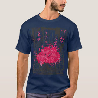 T-shirt Anime Graphic Art Japanese Cherry Blossom Tree Cit