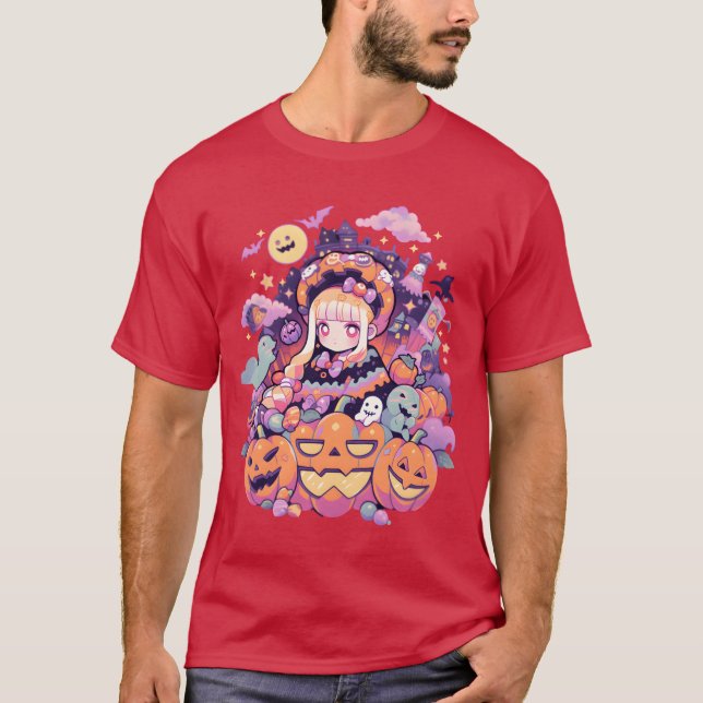 T-shirt Anime Halloween fille esthétique (Devant)