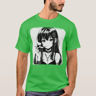 T-shirt Anime Horror Girl Aesthetic Grunge Waifu Japanese 