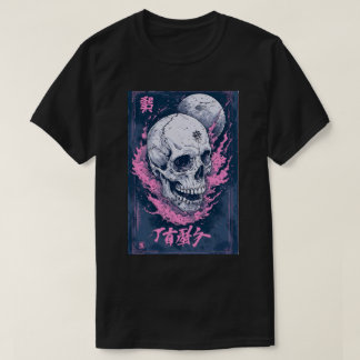T-shirt Anime Japonais Emo Gothique Crâne Faucheur Art 01