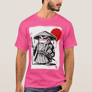 T-shirt Anime japonaise Samurai Frog Ukiyo-E Art