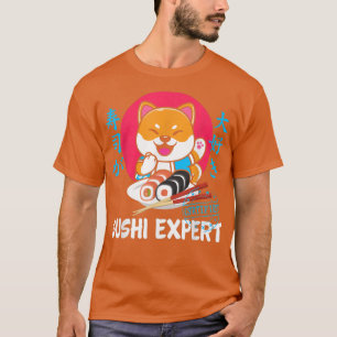 T-shirt Anime japonaise Shiba Inu Sushi Kawaii Otaku Dog J