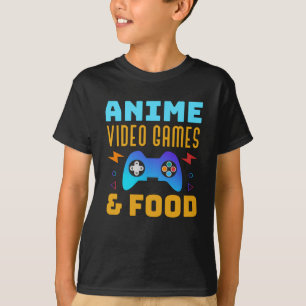 T-shirt Anime, jeux vidéo et nourriture Design charmant
