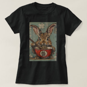 T-shirt Anime Kawaii Bunny Manger Ra Noodles Rabbit