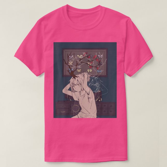 T-shirt Anime Lofi Girl Rétro 90s Aesthetic Japanese Otaku (Design devant)